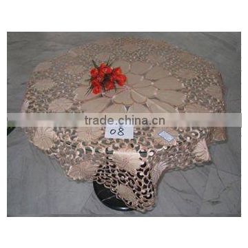 polyester machine and handmade embroider tablecloth