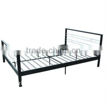 Modern black single metal bed