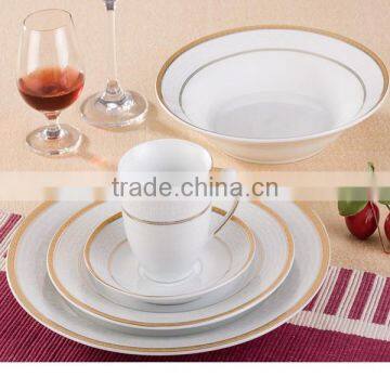 gold rim dinner set ceramic