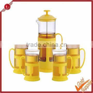 Unique design high quality hot-sale plastic coffee french press mug for various color.