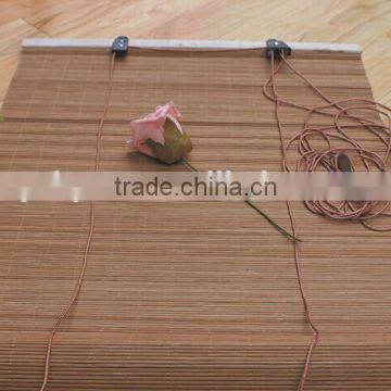 Round sticks woven bamboo roll-up blinds window bamboo blind