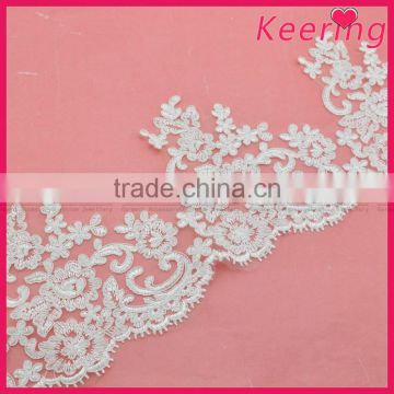 Bridal accessory white lace embroidery trim WTPA-016