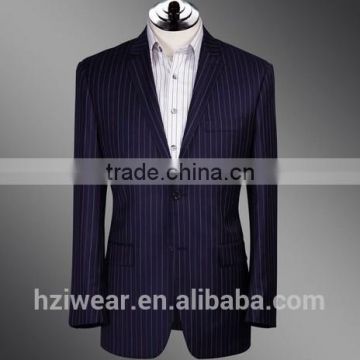 2015 New Stripe notch lapel business suits for man / suit men