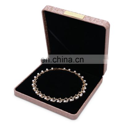 Fadeli factory wholesale custom logo plastic brown jewelry bangle earring pendant ring necklace box