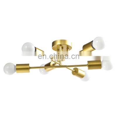 HUAYI European Style Simple Design Indoor Living Room Gold Color Modern E27 Decoration Ceiling Light