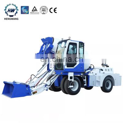 Hengwang HWJB350 High Quality Price Durable Automatic Self Loading 4 cubic meters Mini Concrete Mixer Truck