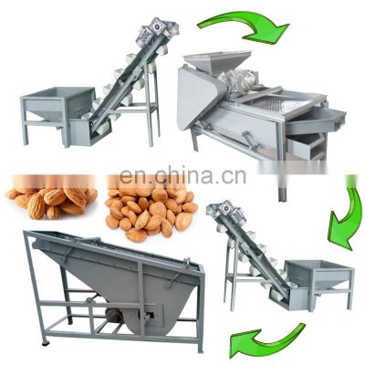 Almond Shelling Cracking Peeling Machine almond processing line