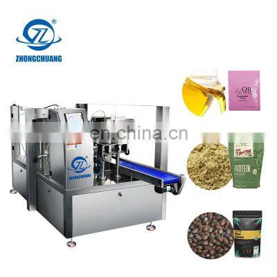 Premade Bag Zip Pouch Multi-function Packaging Machines for Hemp Oil Softgels Gummies Powder Filling Doypack Packing Machine