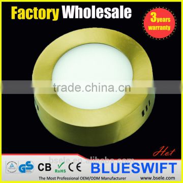 Surface Mounted Round Cinnamon Brass Color LED Panel Light