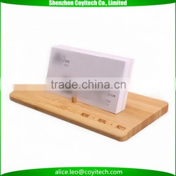 Factory supply wholesale bamboo new design business card holders phone holders