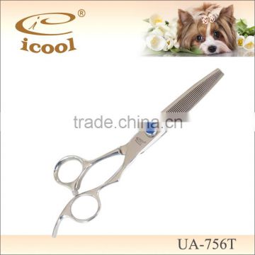 ICOOL UA-756T high quality pet thinning scissors with straight teeth