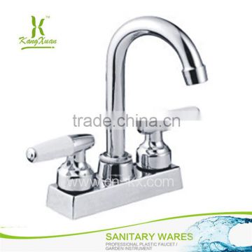 Stand plastic dual handle hot cold water mixer