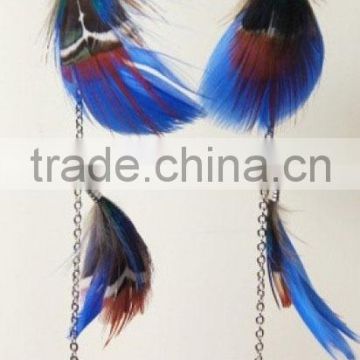 Wholesale fashion nature feather earrings