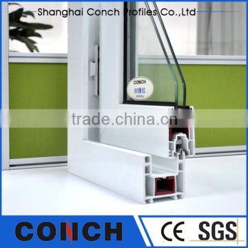 High grade Conch 60 sliding pvc window profile