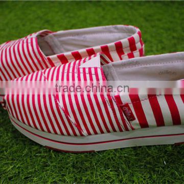 Ms classic pink stripe casual shoes