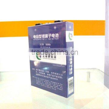 Rechargeable 3.2V 50Ah LiFePo4 battery Cell series to pack for ev power