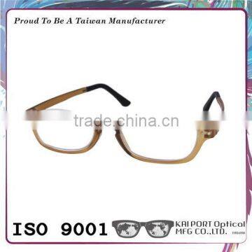 Vivid color lunar half-rim mat coating eyewear