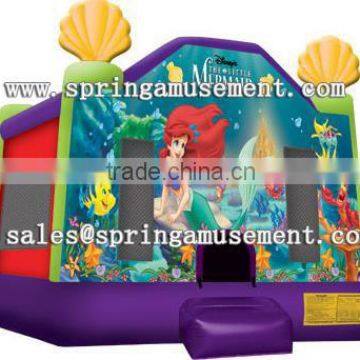 Hot sale and cheap Mermaid theme printing inflatable bouncy castle, inflatable jumping castle