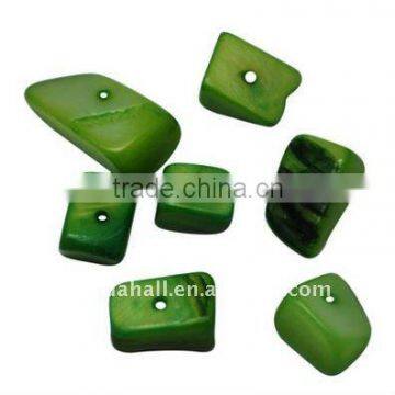 Freshwater Shell Beads, Dyed, Green(BSHE-S007-5)