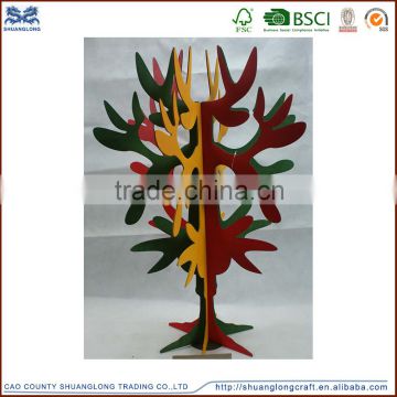 factory direct sale colorful wood craft foldable christmas tree