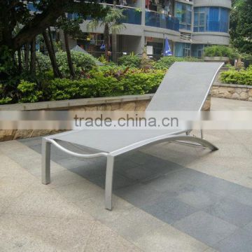2015 new arrival Aluminum furnitureTextileen sun lounger garden stacking lounge chair beach chair