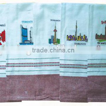 QXE001 100%Cotton Embroidery Kitchen Towel