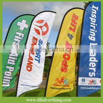 High quality Cheap Flying Style Wholesales Double Sided Feather Flag