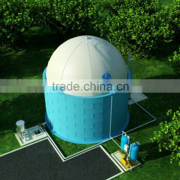 chinese soft dome biogas plant for pig farm with 800