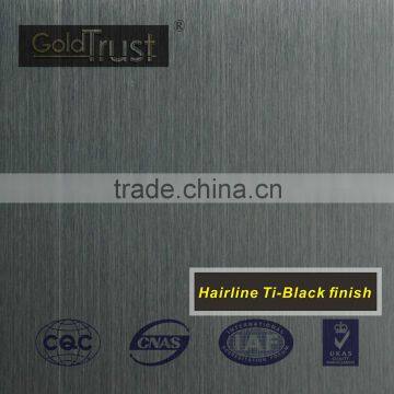 supply pvd black hairline finish decorative stainless steel sheets