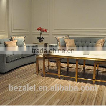 Glass top Stainless Steel marble living Table series