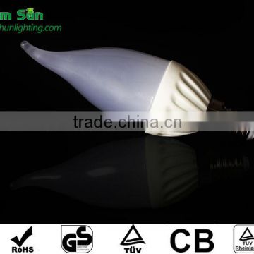 Led Candle Bulb with tail E14 3w 4w