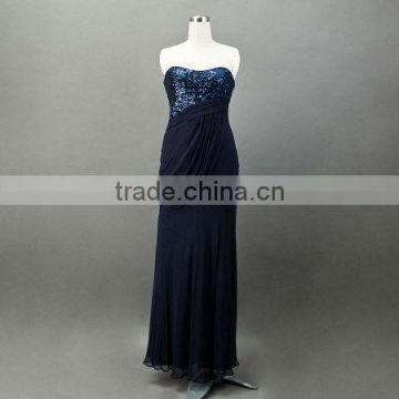 elegant evening long dress with paillette party dress