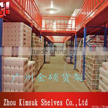 Hot!! ISO9001 Mezzanine Floor System/metal platform /china rack/warehouse storage shelf
