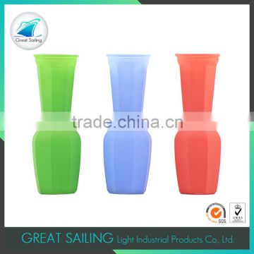 red purple green long neck cheap tall glass vases
