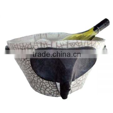 Animal shape ceramic wholesale custom grey wine cooler