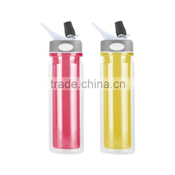 China wholesale BPA Free plastic double wall bottle