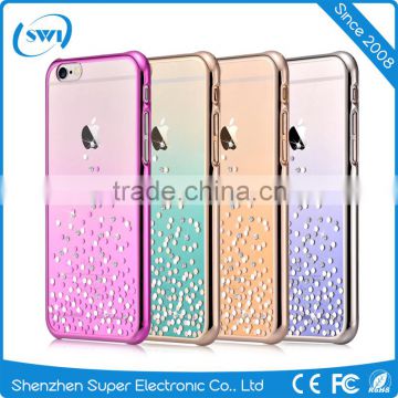 Luxury Geniune Diomand Element Back Cover Case for iPhone 6s, Electroplating Hard PC Phone Case for iPhone 7