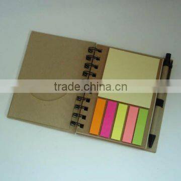 Customized Eco friendly note book with ball pen