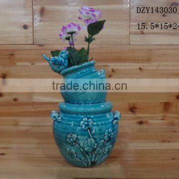 Two stackable small flower vase for wholesale