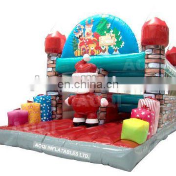 Outdoor santa jumping inflatable bouncer christmas priducts for sale