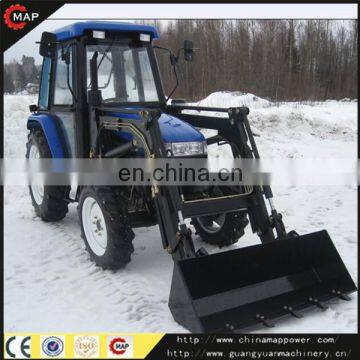 Fram tracto r with front end loader and backhoe