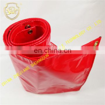 Big red rainproof cloth waterproof tarpaulin knife scraping cloth coatedtarpaulin factory