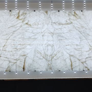 cheapest white onyx slabs Natural marble stone white onyx wall tiles big interior wall tiles with backlit