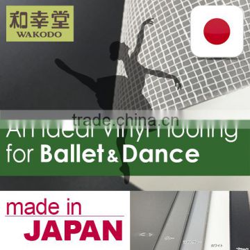 Hardwearing and Easy to Handle Modern Dance School Vinyl Floor with Optimum Slip Resistance made in Japan
