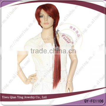 Fashion long straight cosplay red wig