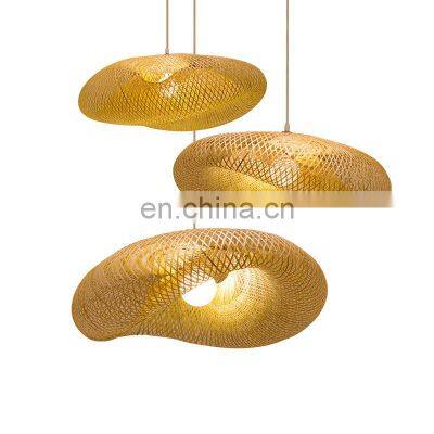 Modern Bamboo Design Art Home Decor Pendant Lamp Bamboo Lamp Shade Decorative Hanging Lighting