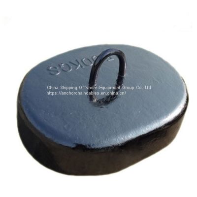 Concrete Mooring Sinker / Cast Iron Mooring Sinkers for Mooring System 2 ton