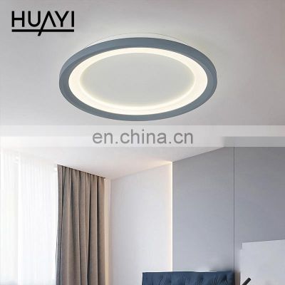 HUAYI New Arrival Ultra Thin Remote Dimming Modern Round Square Surface 18W 24W 40W 60W Bedroom Home LED Ceiling Light