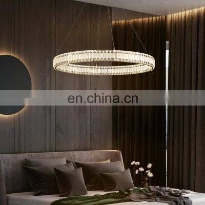 Luxury Style Indoor Decoration Dining Room Living Room Iron Frame LED Modern Crystal Chandelier Light