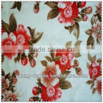 High quality floral print velvet fabric for garments